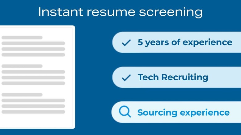 Instant resume screening tailored to your specific hiring criteria